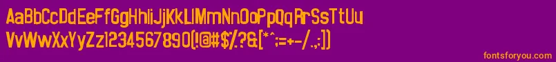 NoasarckSporadico Font – Orange Fonts on Purple Background