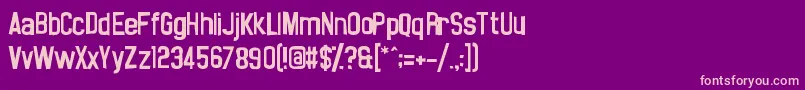 フォントNoasarckSporadico – 紫の背景にピンクのフォント