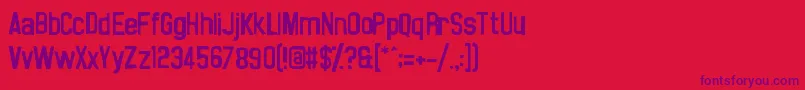 NoasarckSporadico-fontti – violetit fontit punaisella taustalla