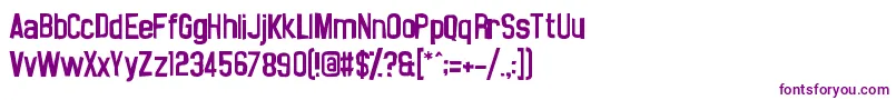 フォントNoasarckSporadico – 白い背景に紫のフォント