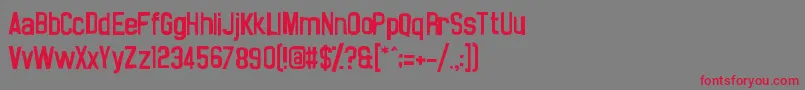 フォントNoasarckSporadico – 赤い文字の灰色の背景