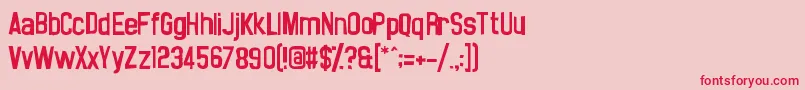 NoasarckSporadico-Schriftart – Rote Schriften auf rosa Hintergrund
