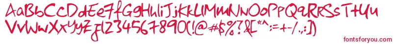 KkontagionPrintNormal Font – Red Fonts on White Background