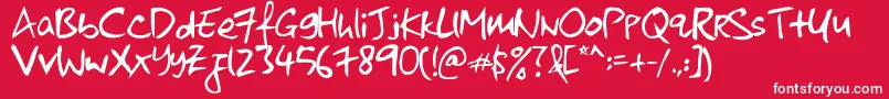 KkontagionPrintNormal Font – White Fonts on Red Background