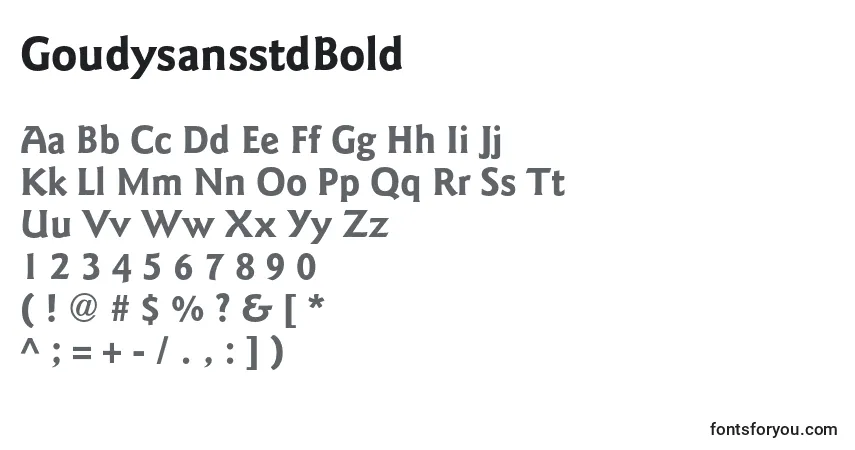 Шрифт GoudysansstdBold – алфавит, цифры, специальные символы
