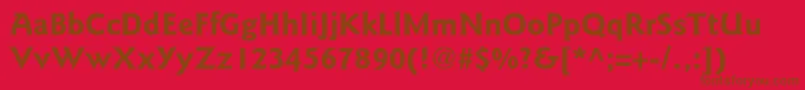 GoudysansstdBold Font – Brown Fonts on Red Background