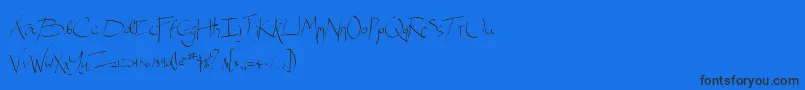 fuente Spitter – Fuentes Negras Sobre Fondo Azul