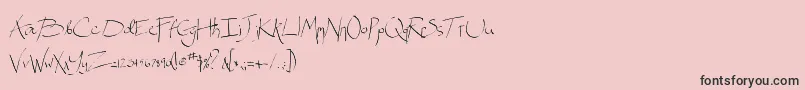 Fonte Spitter – fontes pretas em um fundo rosa
