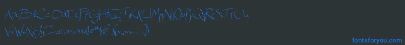 Fonte Spitter – fontes azuis em um fundo preto