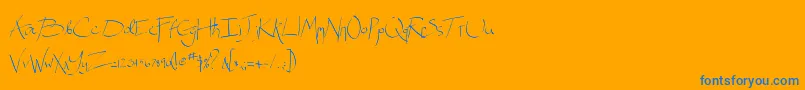 Więcej informacji o czcionce Spitter Czcionka Spitter – niebieskie czcionki na pomarańczowym tle