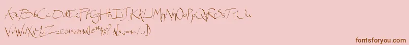 Fonte Spitter – fontes marrons em um fundo rosa