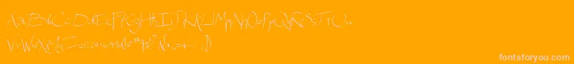 Fonte Spitter – fontes rosa em um fundo laranja