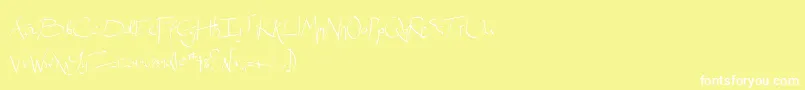 Spitter Font – White Fonts on Yellow Background