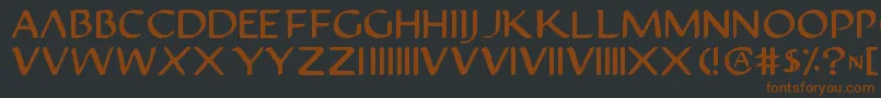 Шрифт Justv22 – коричневые шрифты на чёрном фоне