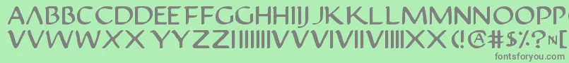 フォントJustv22 – 緑の背景に灰色の文字