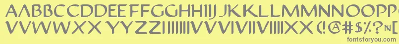 Justv22-Schriftart – Graue Schriften auf gelbem Hintergrund