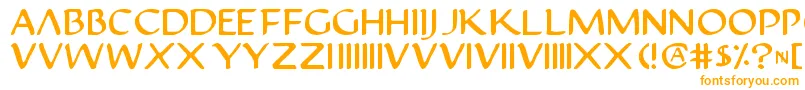 Justv22-Schriftart – Orangefarbene Schriften auf weißem Hintergrund