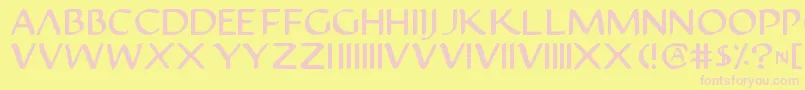 Justv22 Font – Pink Fonts on Yellow Background