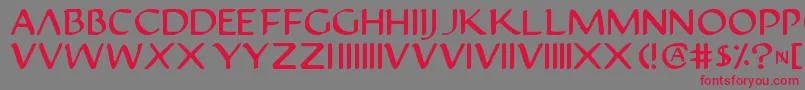 Шрифт Justv22 – красные шрифты на сером фоне