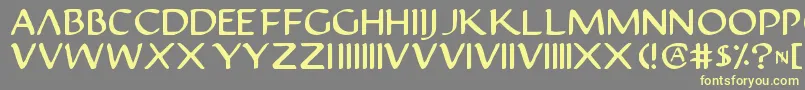 Justv22-Schriftart – Gelbe Schriften auf grauem Hintergrund