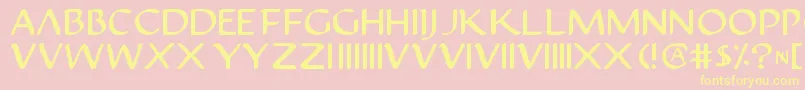 Justv22 Font – Yellow Fonts on Pink Background