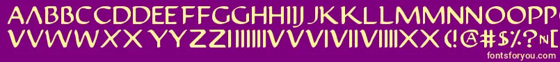 Justv22 Font – Yellow Fonts on Purple Background