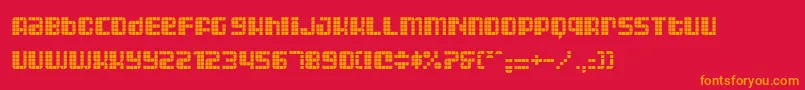 AstronautIii Font – Orange Fonts on Red Background