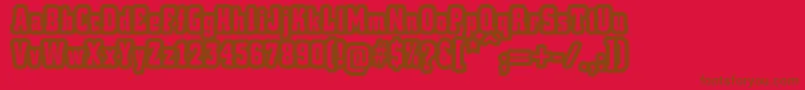 Police DLaCruzFont – polices brunes sur fond rouge