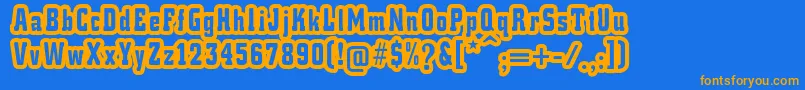 DLaCruzFont Font – Orange Fonts on Blue Background
