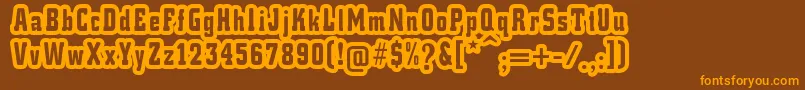 DLaCruzFont Font – Orange Fonts on Brown Background