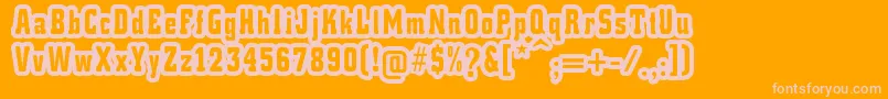 DLaCruzFont Font – Pink Fonts on Orange Background