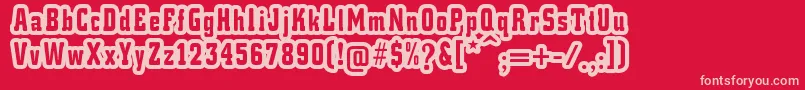 DLaCruzFont Font – Pink Fonts on Red Background