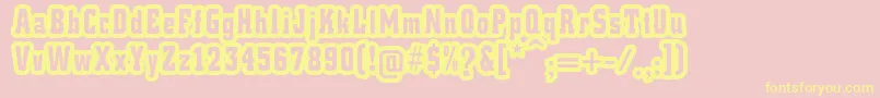 DLaCruzFont Font – Yellow Fonts on Pink Background
