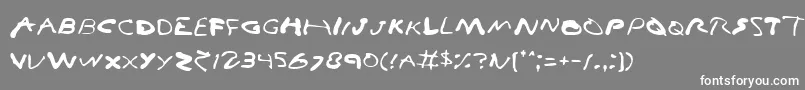 フォントVamp – 灰色の背景に白い文字