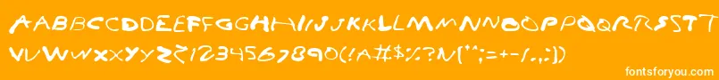 フォントVamp – オレンジの背景に白い文字