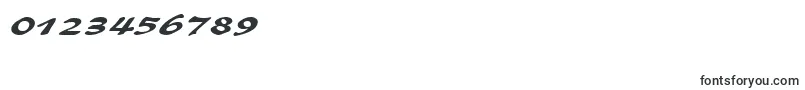 BrushflashexpandedRegular Font – Fonts for Numbers and Digits