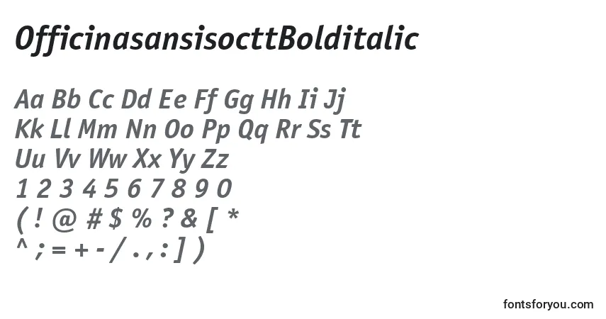 OfficinasansisocttBolditalic Font – alphabet, numbers, special characters