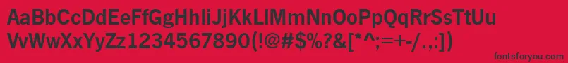 Newsgottdem Font – Black Fonts on Red Background