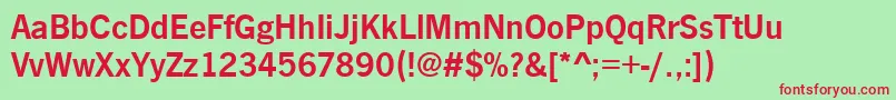 Newsgottdem Font – Red Fonts on Green Background