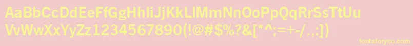 Newsgottdem Font – Yellow Fonts on Pink Background