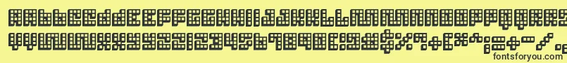 Trick3D ffy Font – Black Fonts on Yellow Background