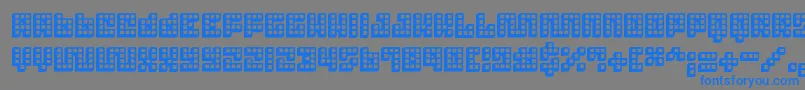 Weitere Informationen zur Trick3D ffy-Schriftart Trick3D ffy-Schriftart – Blaue Schriften auf grauem Hintergrund