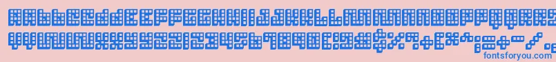 Weitere Informationen zur Trick3D ffy-Schriftart Trick3D ffy-Schriftart – Blaue Schriften auf rosa Hintergrund