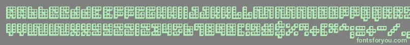 フォントTrick3D ffy – 灰色の背景に緑のフォント