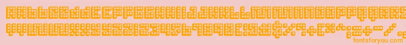 Weitere Informationen zur Trick3D ffy-Schriftart Trick3D ffy-Schriftart – Orangefarbene Schriften auf rosa Hintergrund