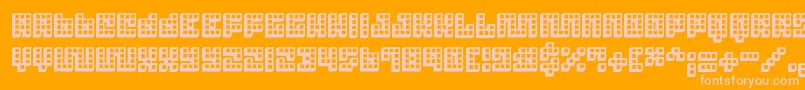 フォントTrick3D ffy – オレンジの背景にピンクのフォント
