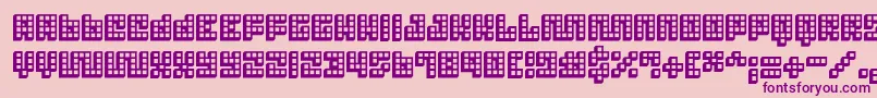 Fonte Trick3D ffy – fontes roxas em um fundo rosa