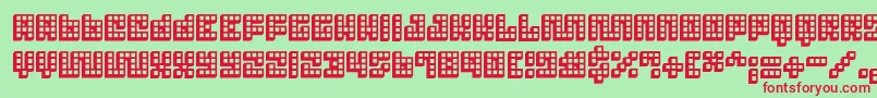 Trick3D ffy Font – Red Fonts on Green Background