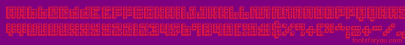 フォントTrick3D ffy – 紫の背景に赤い文字