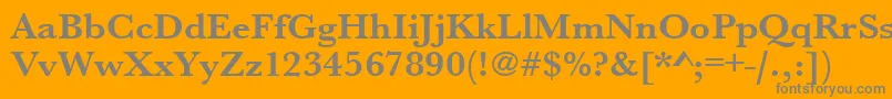 UrwbaskertwidBold Font – Gray Fonts on Orange Background